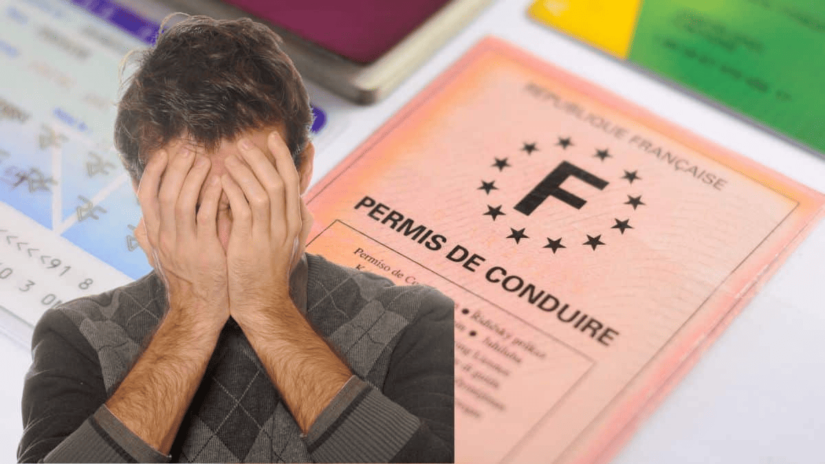 un homme triste d'avoir perdu son permis de conduire